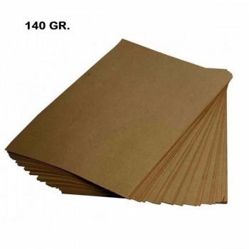 PAPEL RECICLADO KRAFT DIN A4 140 GR. PAQ.100