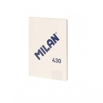 LIBRETA MILAN CUADROS DINA4 BEIGE 48H