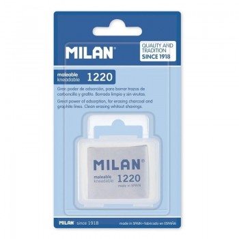 GOMA DE BORRAR MALEABLE PARA CARBONCILLO MILAN 1220 EN BLISTER