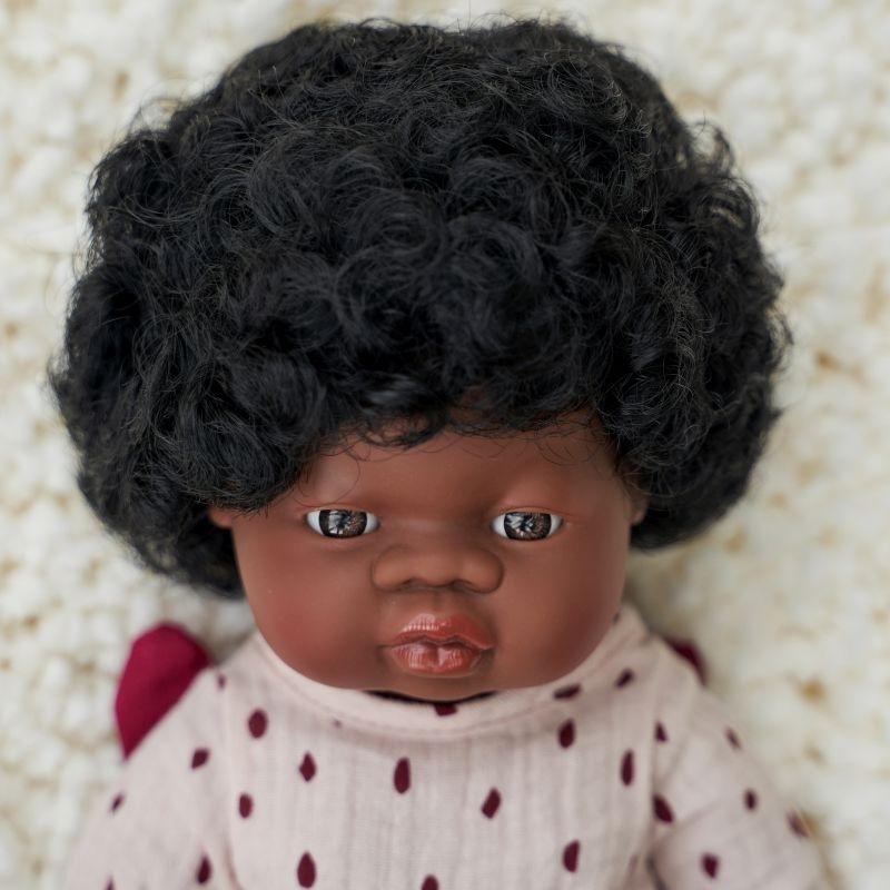 MUÑECA BEBE AFRICANA 38 CM MINILAND