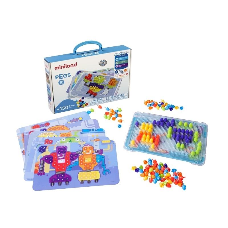 PEGS 15 MM 150 PCS. BRIGHT C. MINILAND