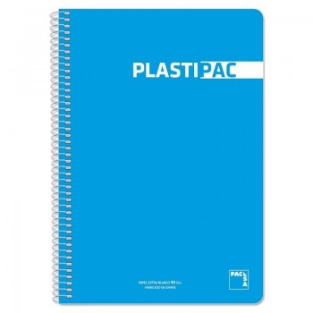 CUADERNO ESP FOLIO 4X4 PPP 80H 90GR PACSA TAPA TURQUESA