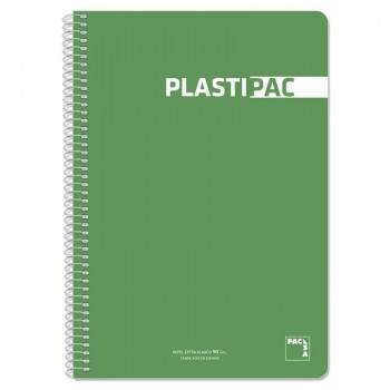 CUADERNO ESP FOLIO 4X4 PPP 80H 90GR PACSA TAPA VERDE