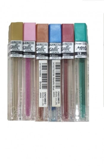 MINAS 1,3MM PENTEL CH213M COLORES METALICOS