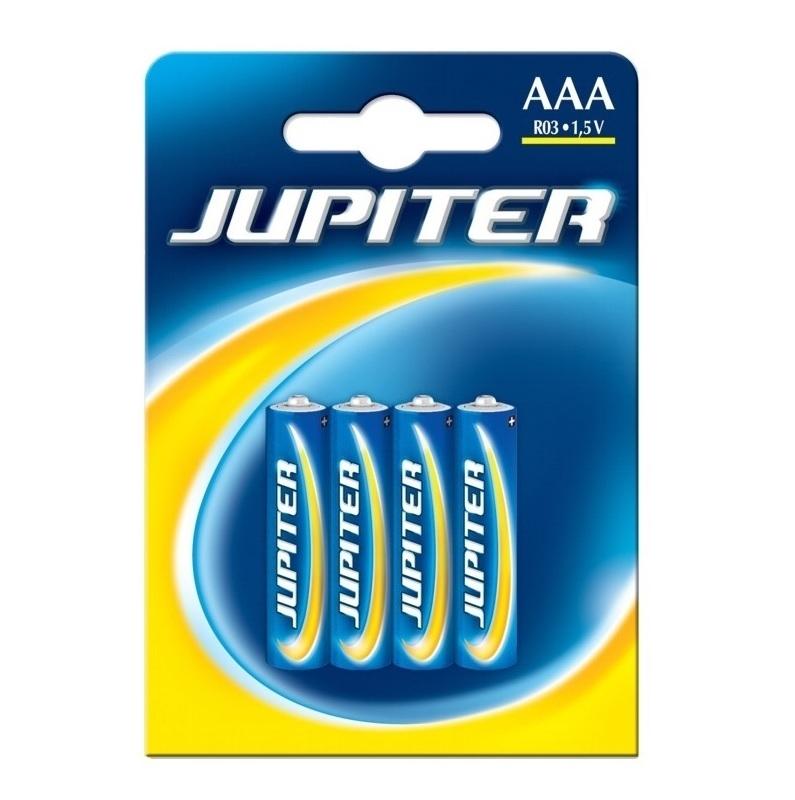 PILAS AAA LR03 ALCALINA JUPITER BLISTER 4 UNIDADES
