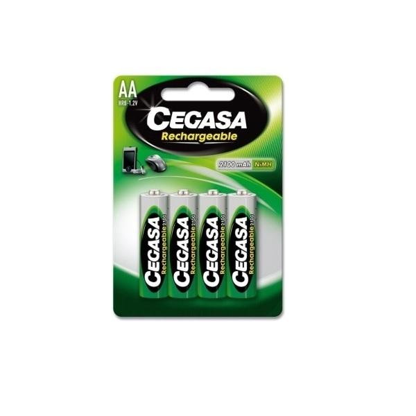 PILAS AA RECARGABLES CEGASA HR6 2100 MAH 4 UNIDADES