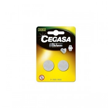 PILA BOTON CR2032 CEGASA LITIO  3V (PACK DE 2UDS)