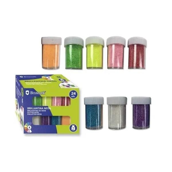 PURPURINA BOTE 13GR COLORES NEON SURTIDOS ( 24 )