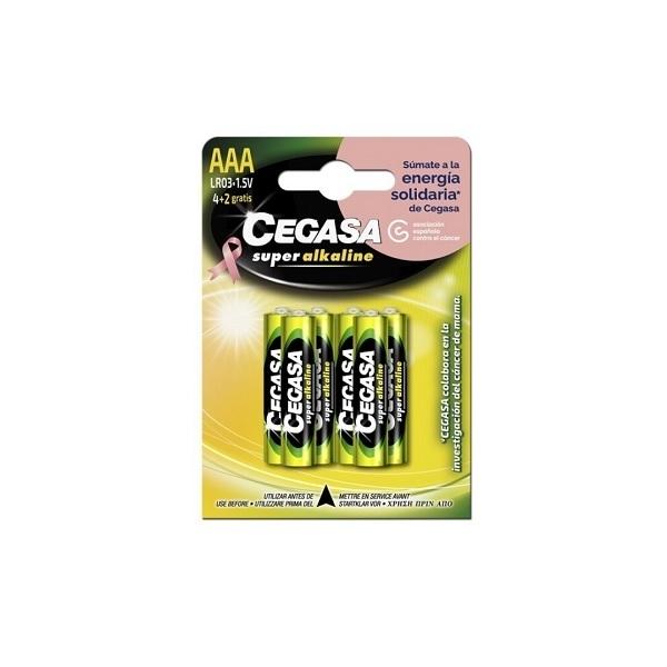 PILA ALKALINA LR03 AAA CEGASA 4+2