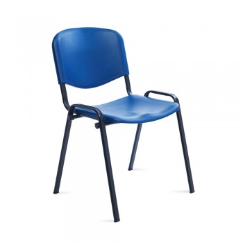 SILLA CONFIDENTE RESPALDO PLASTICO AZUL / ASIENTO PLASTICO AZUL ( SERIE ERGOLINE )