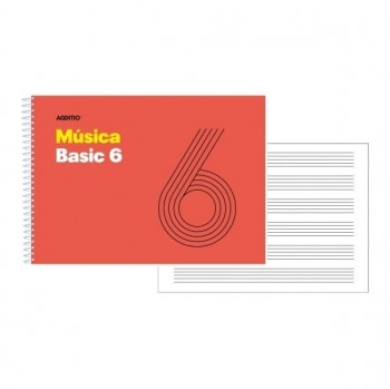 CUADERNO DE MUSICA DINA5 6 PENTAGRAMAS ESPIRAL ADDITIO