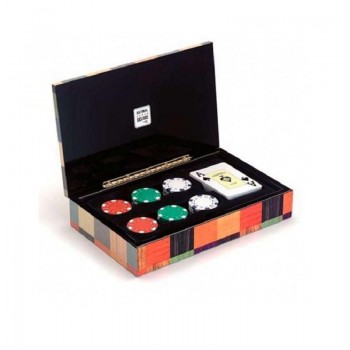 JUEGO NAIPES POKER CAJA LUJO + 60 FICHAS