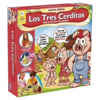 JUEGO DE MESA CUENTOS CLASICOS FALOMIR LOS TRES CERDITOS