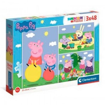 PUZZLE PEPPA PIG 3X48PZS CLEMENTONI