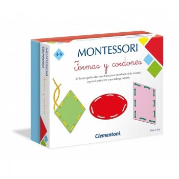 JUEGO MONTESSORI FORMAS Y CORDONES CLEMENTONI