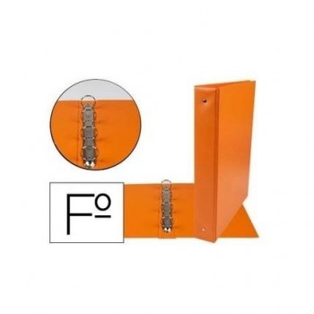 CARPETA 4 ANILLAS 40MM FOLIO PVC SARO NARANJA 2424/G NAJ