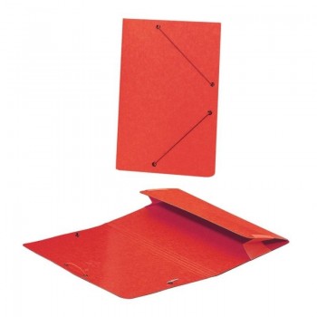 CARPETA 4º CARTON BOLSA COLORES BRILLO ROJA