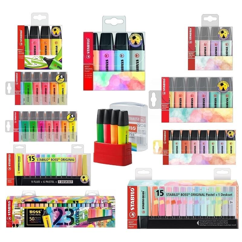 MARCADORES FLUORESCENTES ESTUCHE MARCADORES STABILO BOSS COLORES SURTIDOS