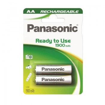 PILAS AA RECARGABLE PANASONIC R6 1900MH BLISTER 2 UNIDADES