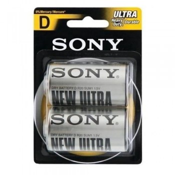 PILAS R20 D SONY BLISTER 2 UNIDADES